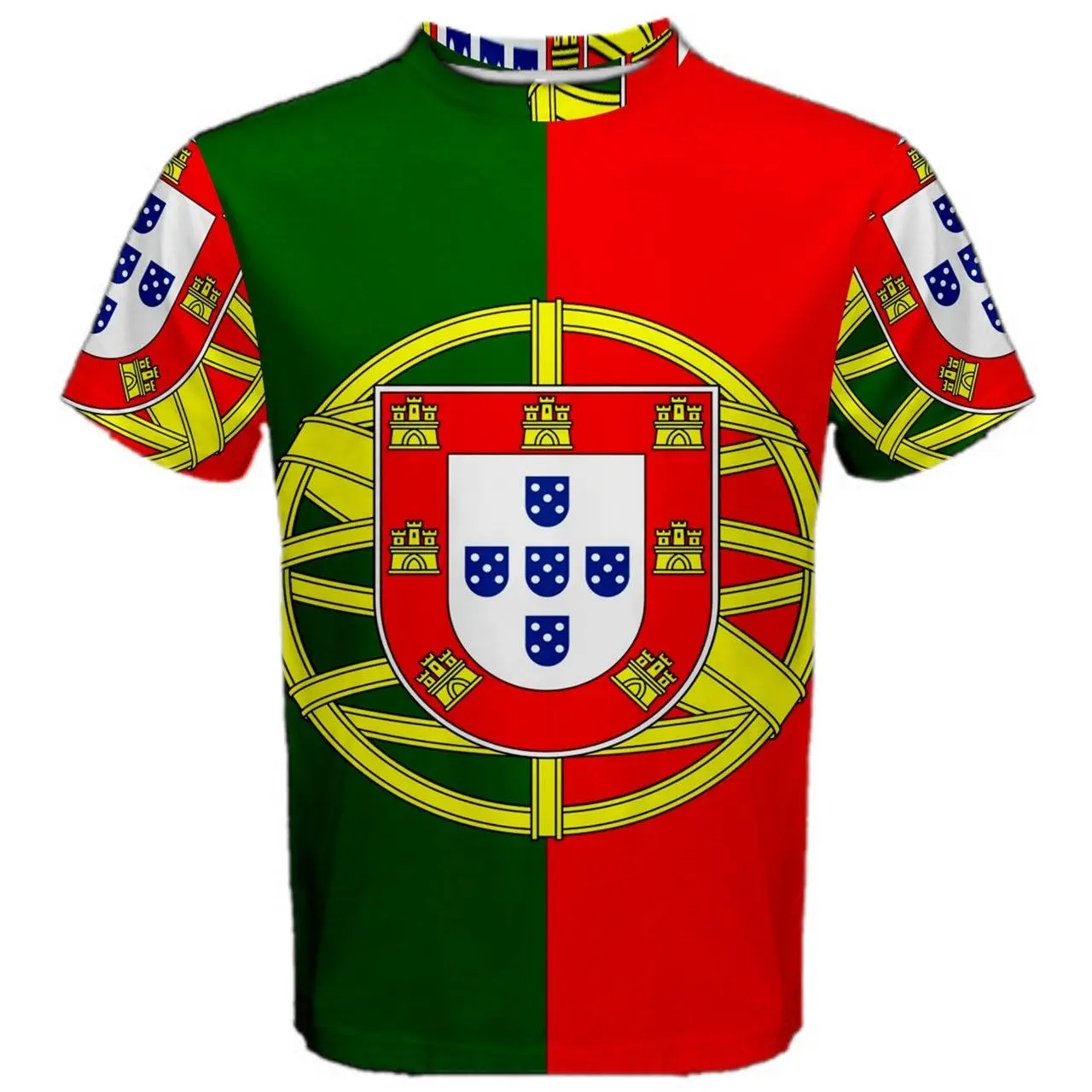 Custom Name Summer Casual Portugal Flag Graphic T-shirts Men's Fashion E-Sports Jersey Loose Short Sleeve Pullover Dropshipping