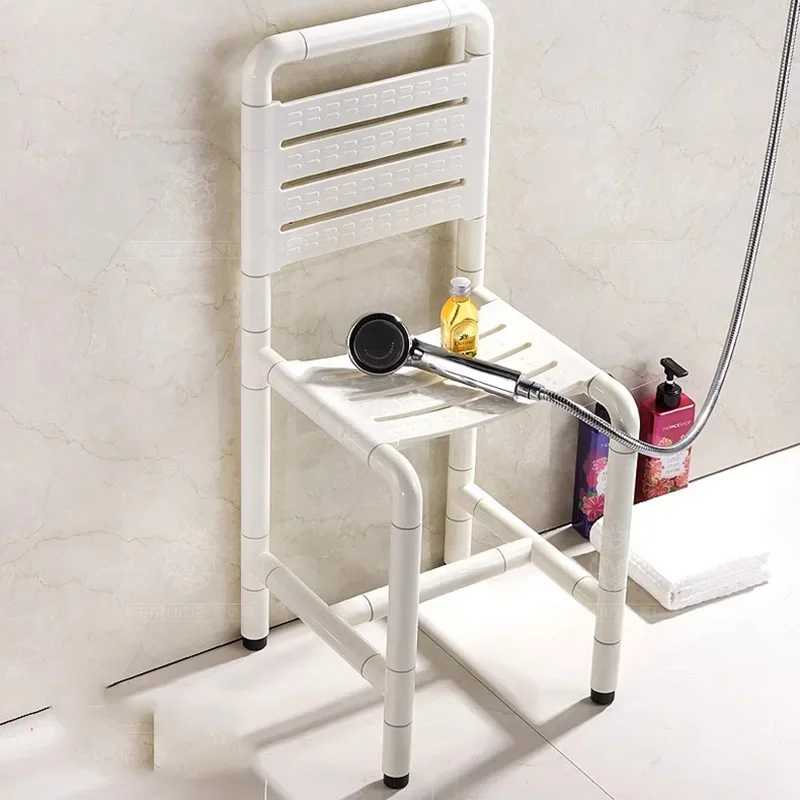 Sedie da bagno per anziani bianche Poggiapiedi per doccia Sedie da bagno portatili ergonomiche Sgabello pieghevole Mobili Para El Hogar