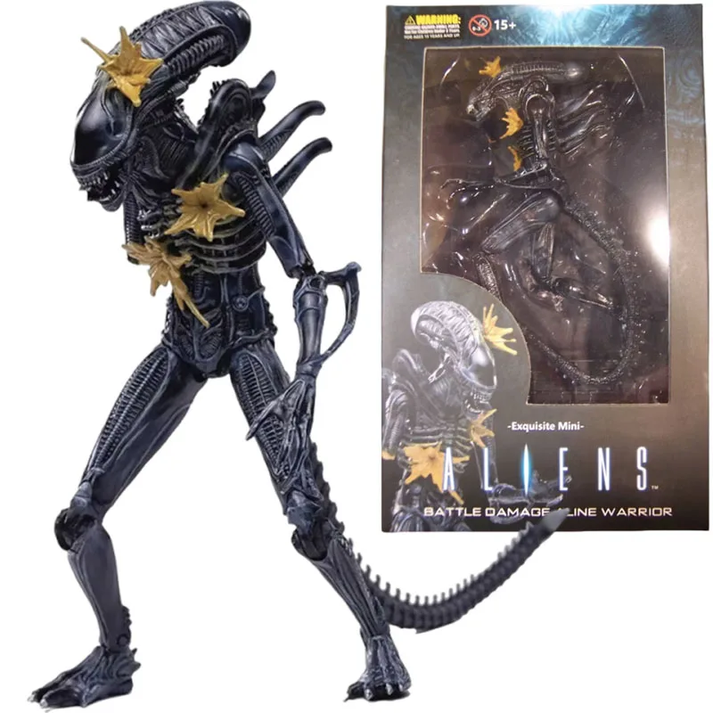 

Battle Damage ALIEN Warrior Figure Exquisite Mini Aliens Action Figuras Manga Figurine Toys 4.5-Inch Collection Model Original