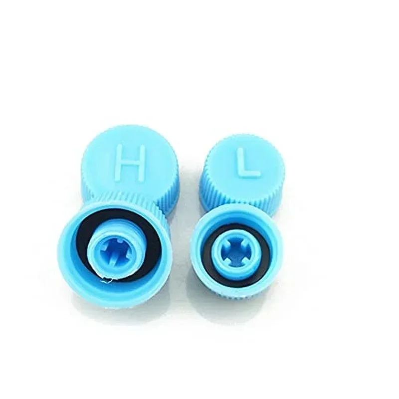 

10 Pcs H 10 Pcs L Automobile Air Conditioner R134A R12 Tube Valve Cover High Low Pressure Dust Cap HL Nut high M9 M10