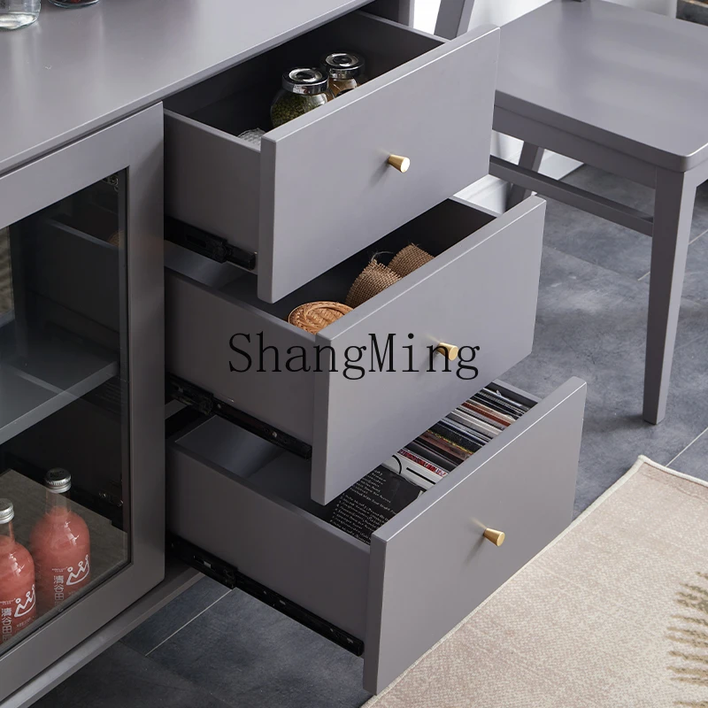 

CL high-value high-end solid wood dining side cabinet simple kitchen storage locker tea cabinet