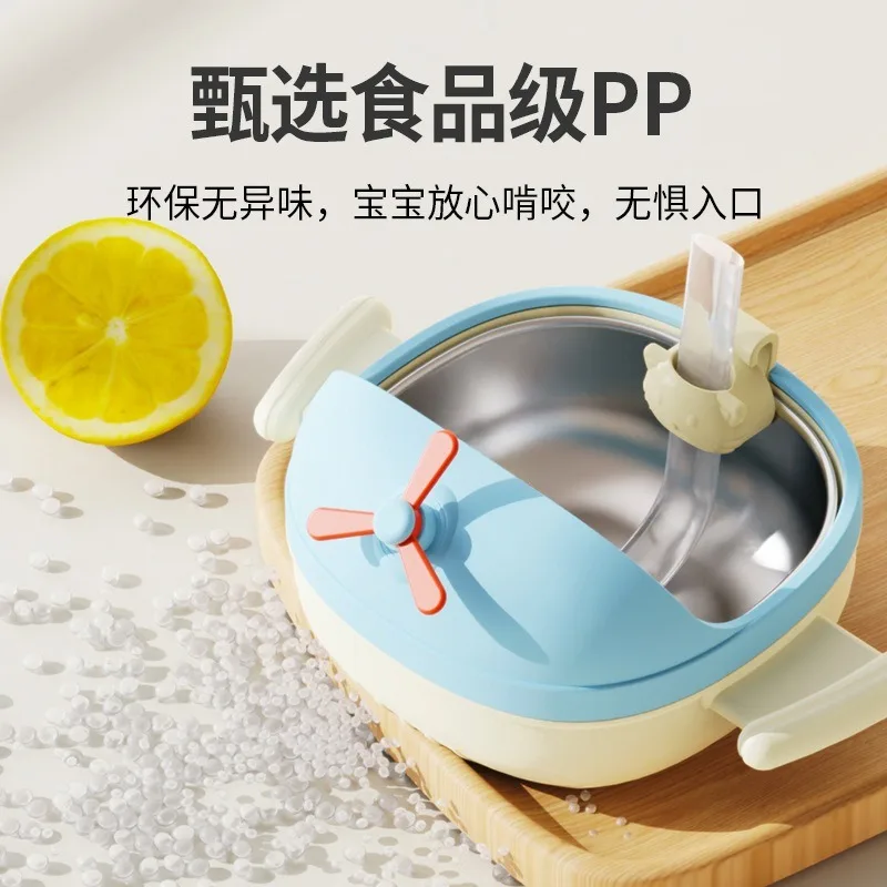 316 Stainless Steel Baby Feeding Bowl with Strong Suction Base,Stable Non‑slip Design for Toddlers&Kids,Infant Dining Tableware