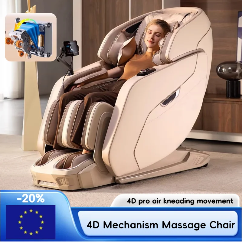 4D Upscale Electric Massage Chair with 5-Speed Forward Extension Body Automatic Intelligent Home Lounge Chair Fatigue Relief