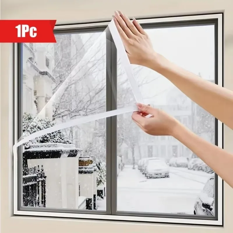 1 Set Winter Thickened Warm Window Film Bedroom Windshield, Anti-cold Frost-proof Sealed, Transparent Windproof and Dust-proof