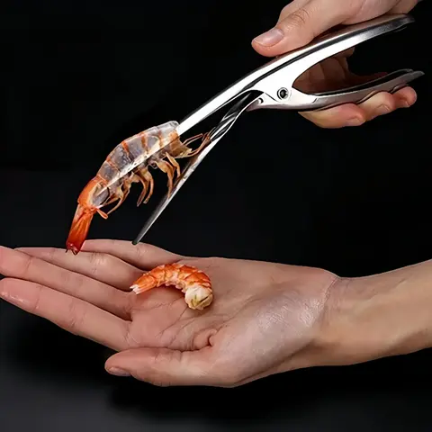 Stainless Steel Shrimp Peeler Prawn Deveiner Multifunctional Seafood Tool for Shrimp Lobster Peeling Cleaning Kitchen Gadget