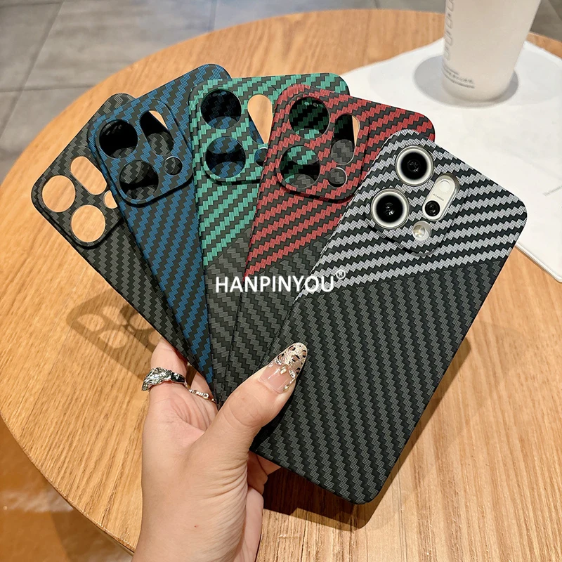 

Ultra Thin Carbon Fiber Matte PC Case For OPPO Reno 14 Pro 13 11 Pro Reno14 pro Anti Fingerprint Camera Protector Hard Cover She