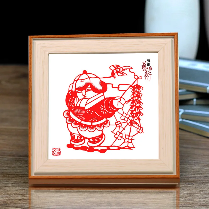 

Chinese Handicrafts Paper-Cut For Window Decoration Chinese Arts And Crafts Spring Festival Grilles Chinese New Year Decor