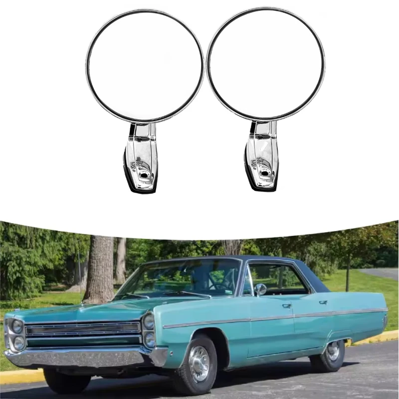 

2802710 1 Pair Chrome Mirror 3685955 Manual Folding Circular Outside Exterior side Rearview Mirrors Fit for Impala Nova 2802834