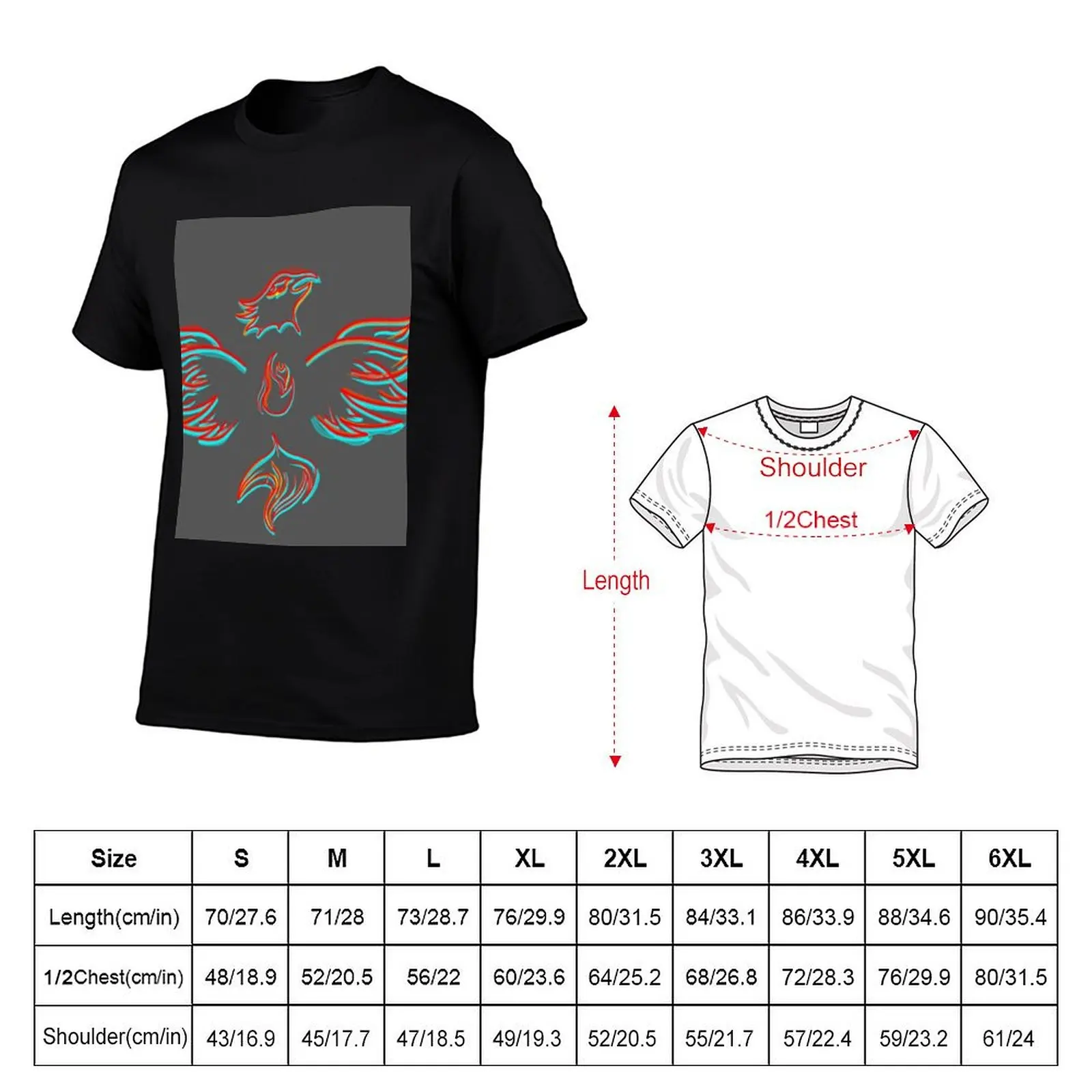 Phoenix Flame Design T-Shirt tops sports fans mens clothes