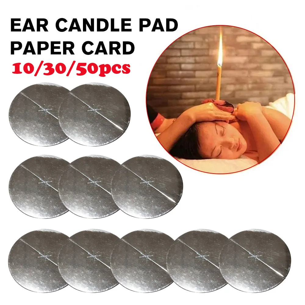 

10/30/50pcs Beeswax Candle Protective Disk Earwax Remover Septum Ash Plate Ear Care