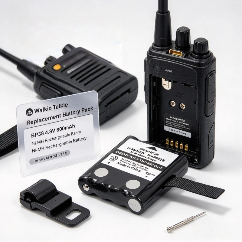 BP38 4.8V 800mA Replacement Battery Pack IXNN4002B BT1013 for Motorola T5 T6 T8 Walkie Talkie Rechargeable Two Way Radio Battery