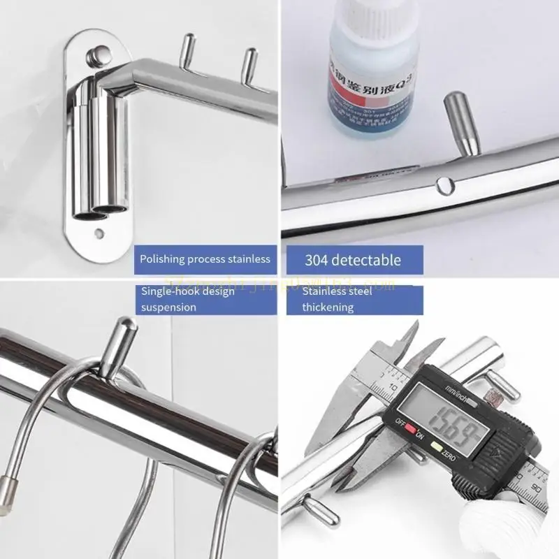 

Вращающаяся на 360 градусов настенная вешалка для одежды, 5 крючков для эффективного хранения, для многофункционального решения для хранения