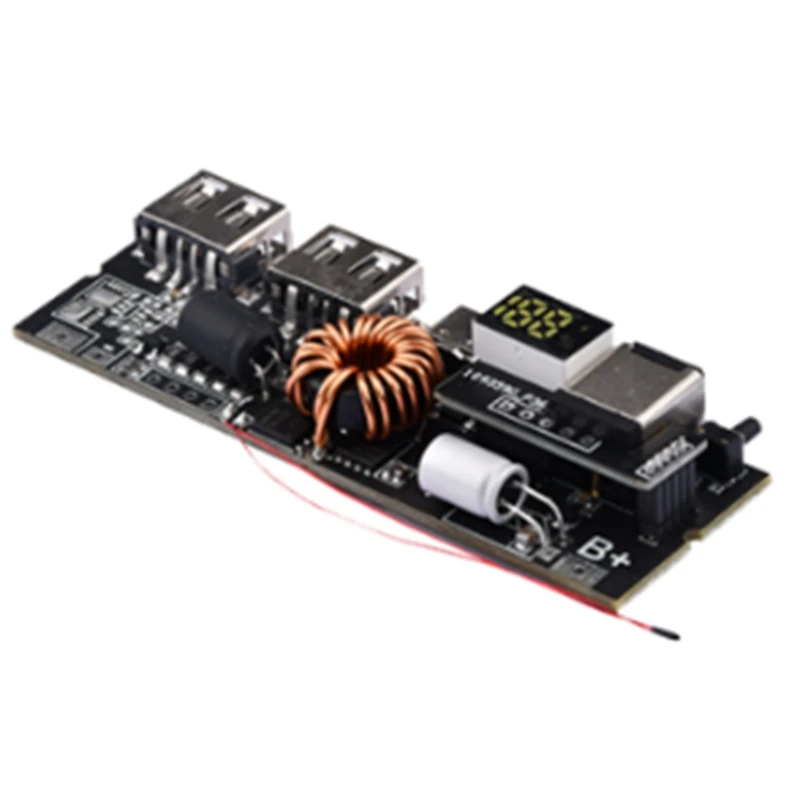 QC3.0 PD3.0 Banco de energía móvil Módulo de carga rápida Mini/Tipo-C USB 18650 Módulo de carga Protección de temperatura-AA80
