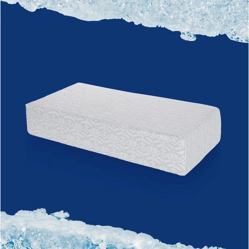 

5" Cube Pillows for Side Sleepers, King, Queen, Twin 28"x14"x5" Cooling Memory Foam Pillows for Neck and Shoulder Pain