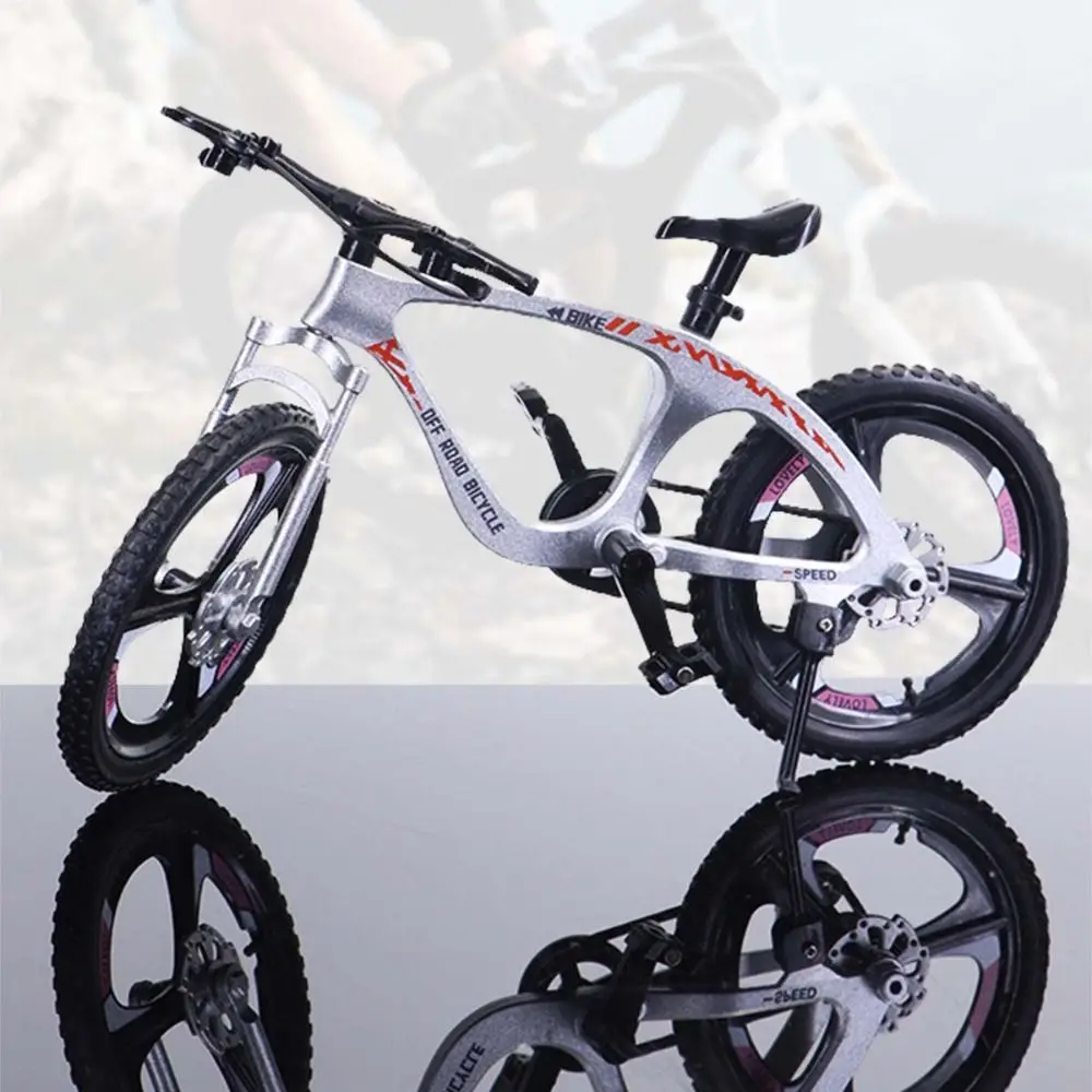 1:8 Scale Mini Bicycle Model Racing Metal Ornament Mountain Bike Toy Simulation Miniature Road BMX Bike Model For Children