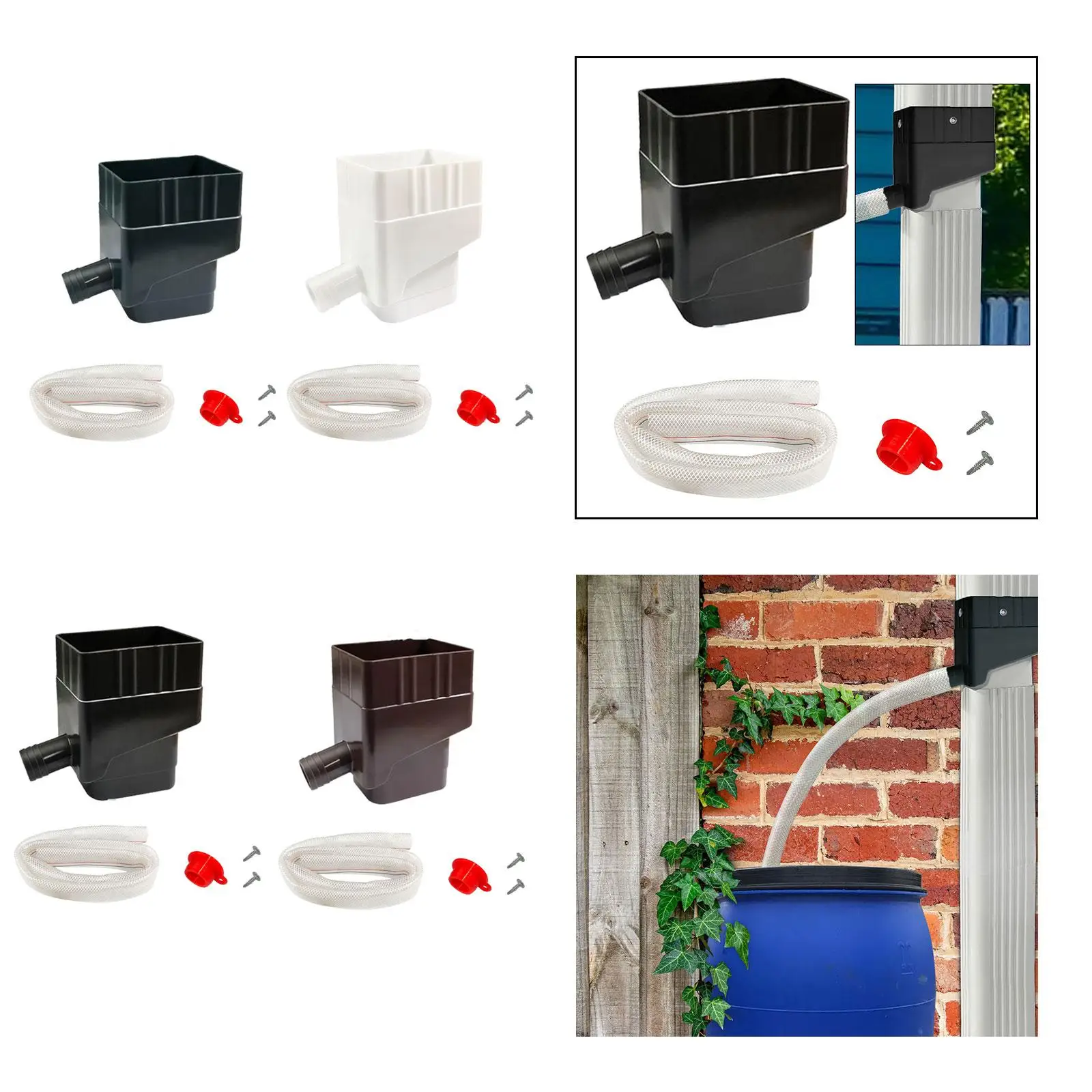 Rain Water Collection System Connector Colander Rainwater Downspouts Diverter