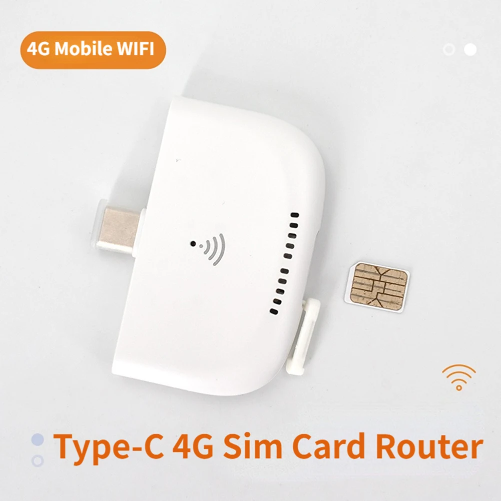 Portable 4G Router with USB Adapter Wireless 4G LTE Modem Router Type-C Mobile Router for RV Travel Vacation Camping Remote Area