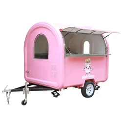 Gas Electric Mobile Fast Food Vending Ice Cream Fried Trailer Cart Popcorn Truck Kitchen Coffee Van For Sale