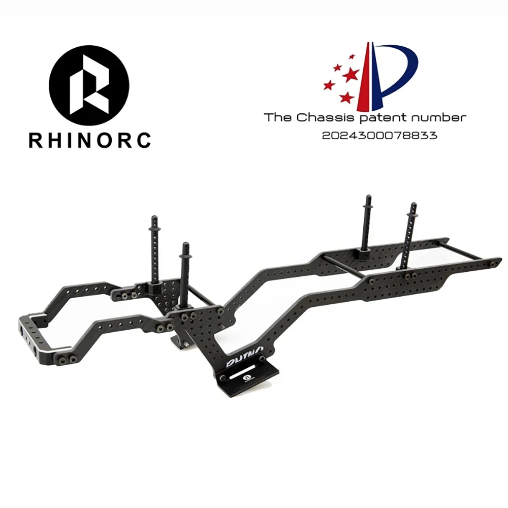 Rhino Crawler Frame Chassis Full Kit,With Capra Axles Driver Shaft Gear Box for 1/10 RC Crawler Car