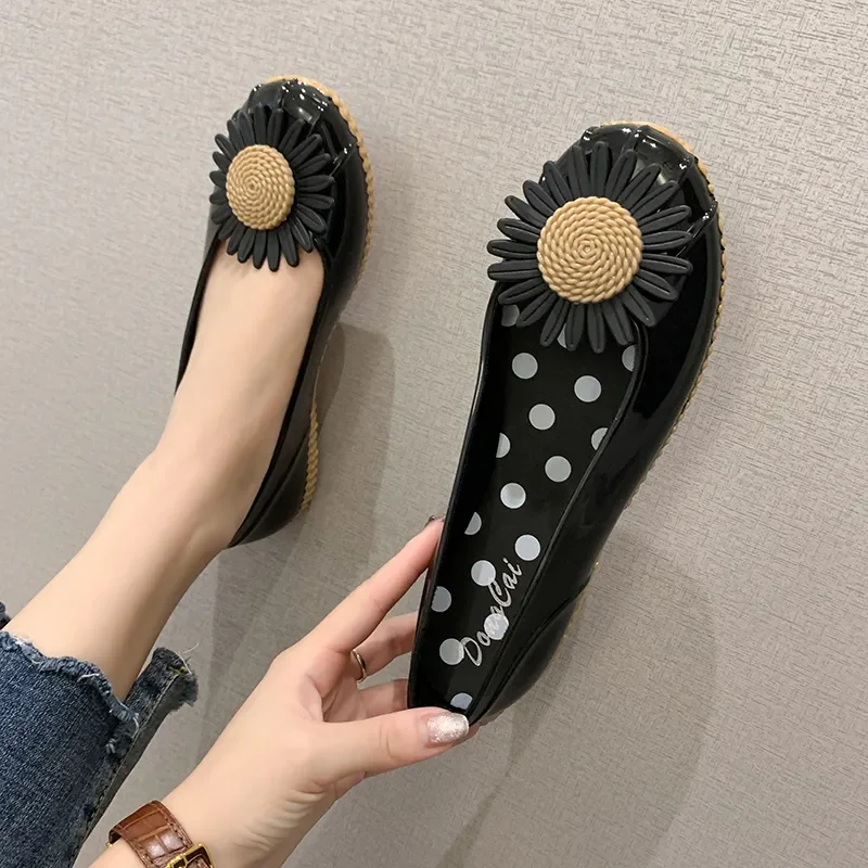 sapatos femininas women fashion high quality yellow anti skid comfort waterproof rain shoes lady cute kitch pink loafers a317