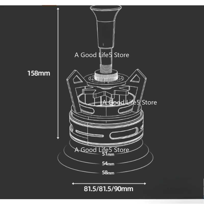 Suitable for Coffee Cloth Powder Needle Hollow Series Rotary Powder Needle Agitator, Press Type Rotary Needle Powder Dispenser