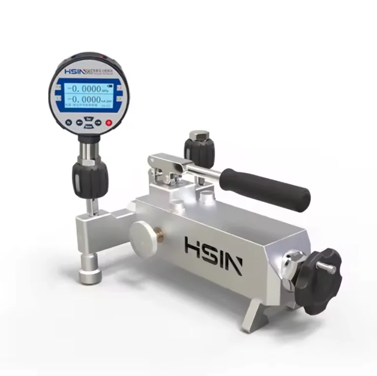 HSIN615 Portable Hydraulic Oil  Water Pressure Calibration Testing Pump Manual Pressure Gauge Comparator Easy Operate 700bar