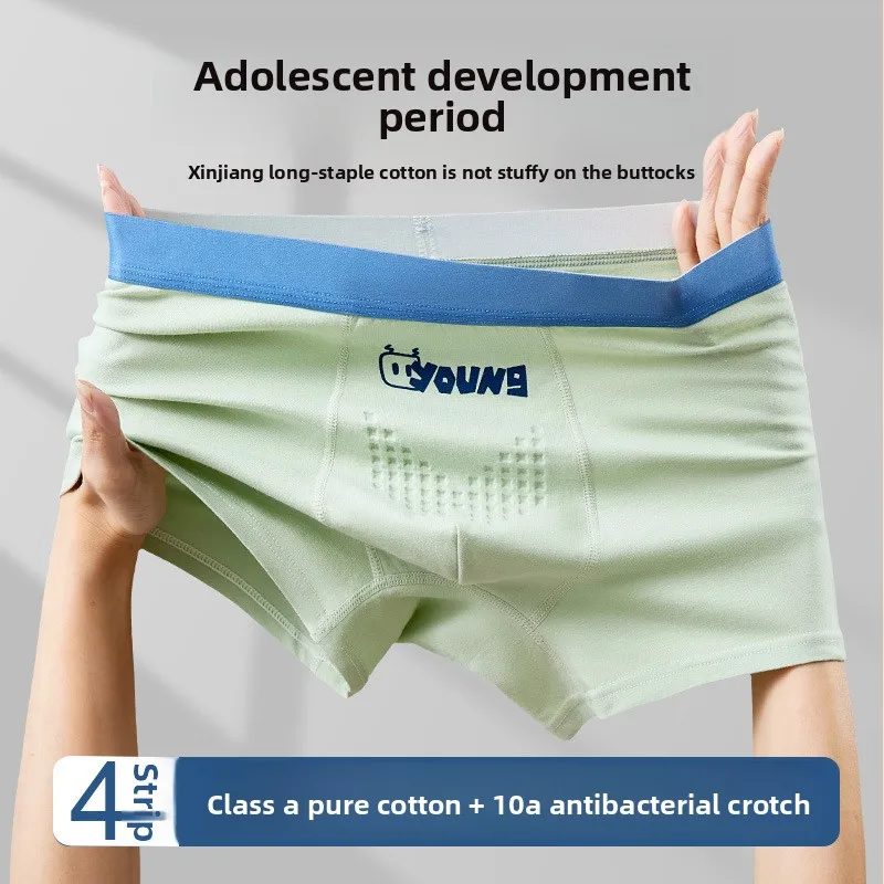 

A-Class 100% Cotton Boys Underwear Boxer Briefs for Teenagers Big Kids - Comfort Fit, Soft, Breathable Daily Wear