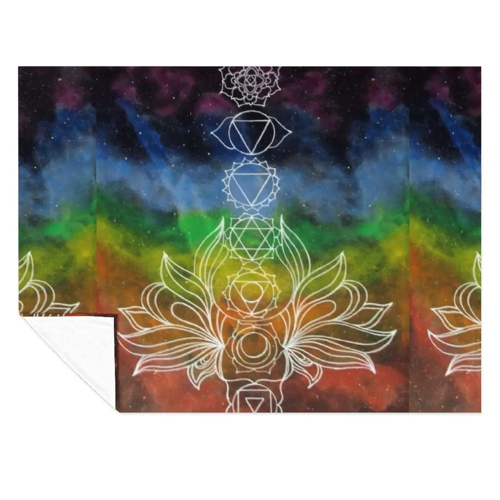 

Chakras Throw Blanket For Baby Sofa Quilt Blankets Sofas Of Decoration Flannel Fabric Blankets