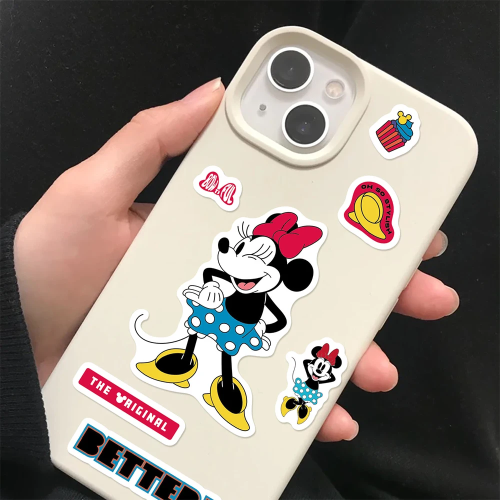 8/16 vellen Leuke Disney Mickey Minnie Cartoon Stickers Grappige Anime Sticker Decoratie DIY Laptop Briefpapier Telefoon Decals Speelgoed Gift