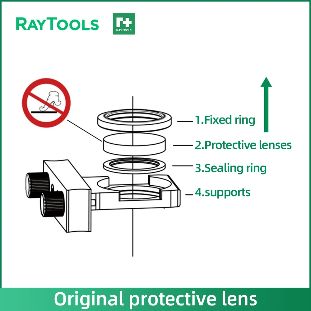 Finestre protettive originali Raytools 27.9x4.1 37x7 Vetro di protezione laser per Raytools BT240S BM109 BS06K Testa di taglio