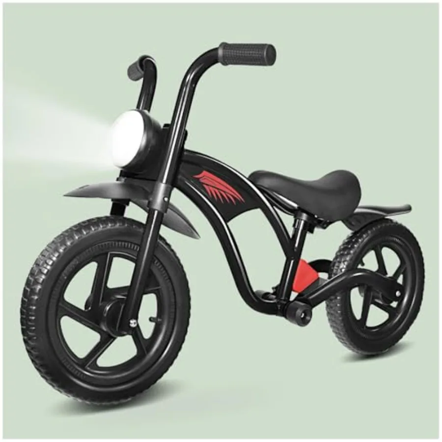 

Balance Bike for 2-5 Years, with Front Light, Upgraded Tires for All Terrain, Upgraded Bearing for Smooth and Stable Riding, Fr