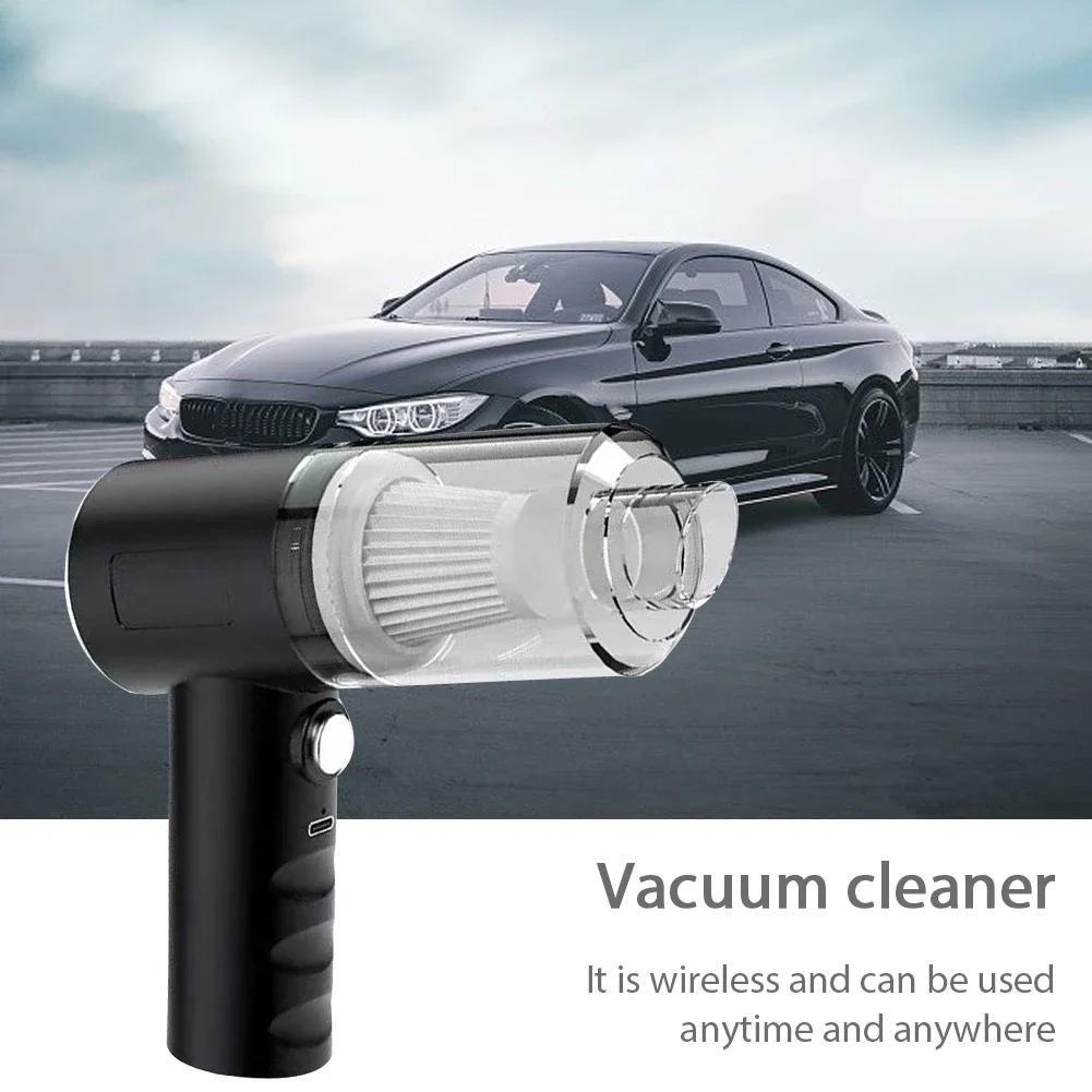 Car Hoover 6000PA Small Air Duster 1200mAh Powerful Hoover 2 in 1 Wireless Dust Collector USB Charging for Home Vehicle Cleaning