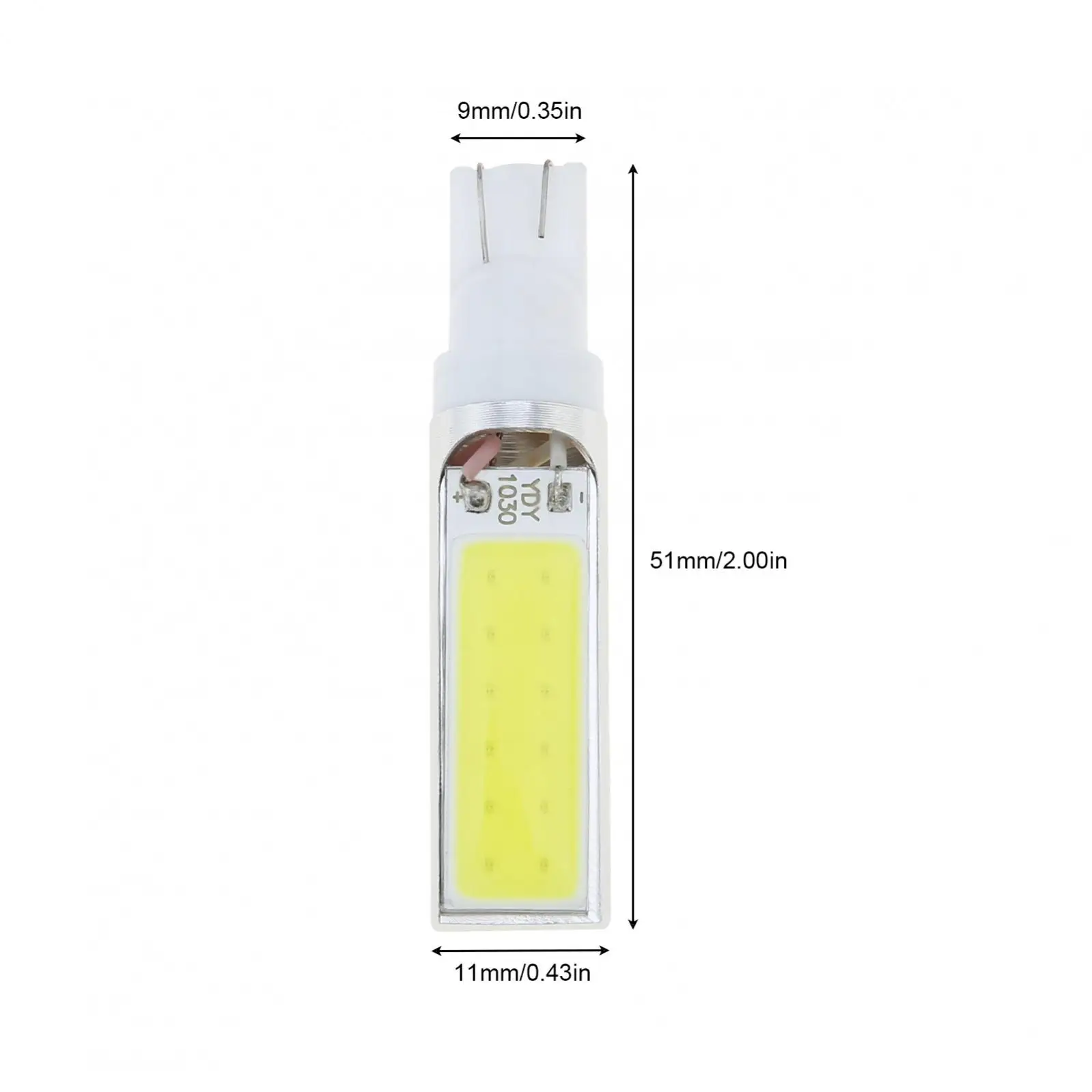 DC12V 300LM LED COB Bulb Super Bright Xenon White T10 10W Fog Lamp Car Daytime Running Light