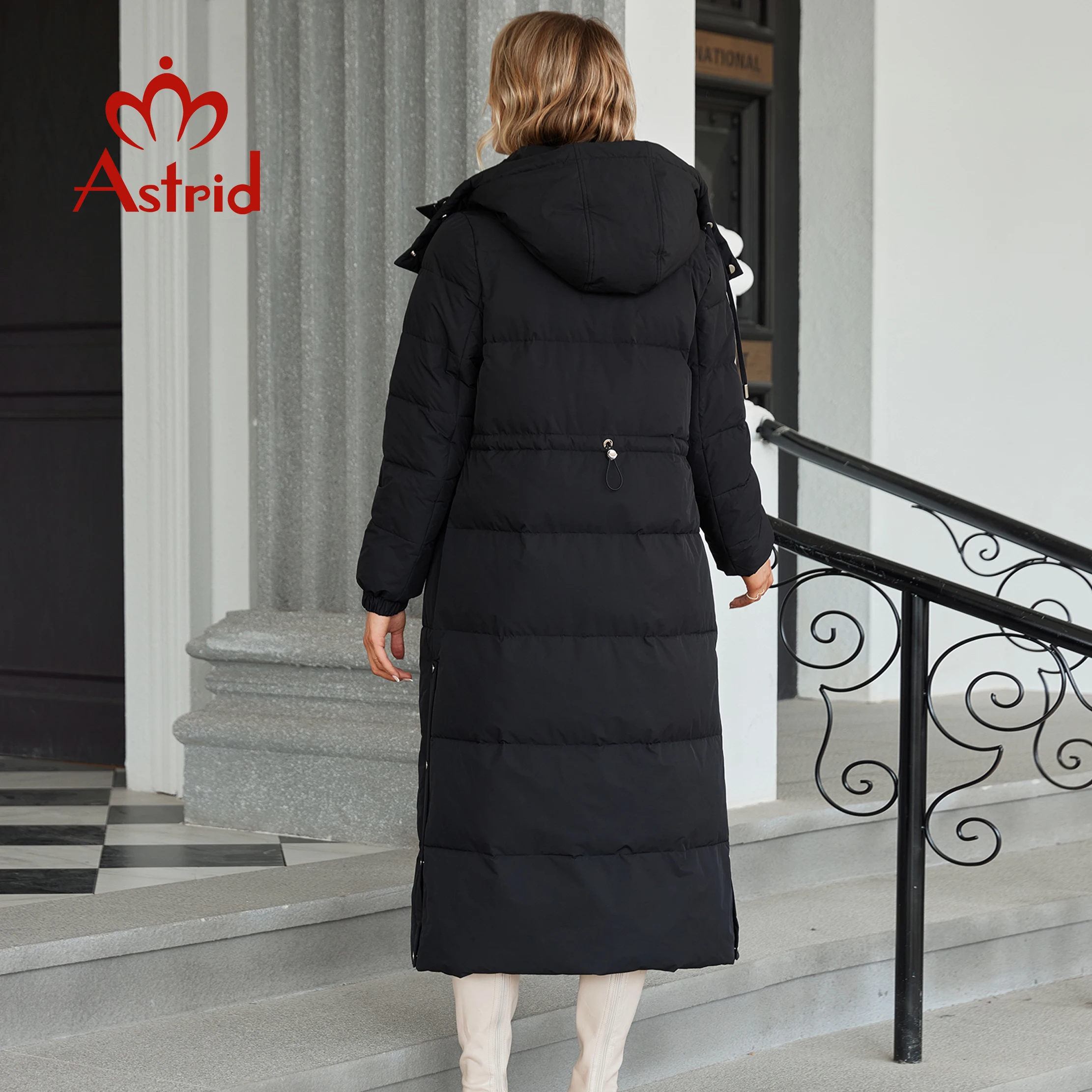 Astrid Winter Women Parka Hooded Thick Warm Cotton Fashion Outerwear Long Down Jacket Quilted Coat Female Clothing girl ZR-30218