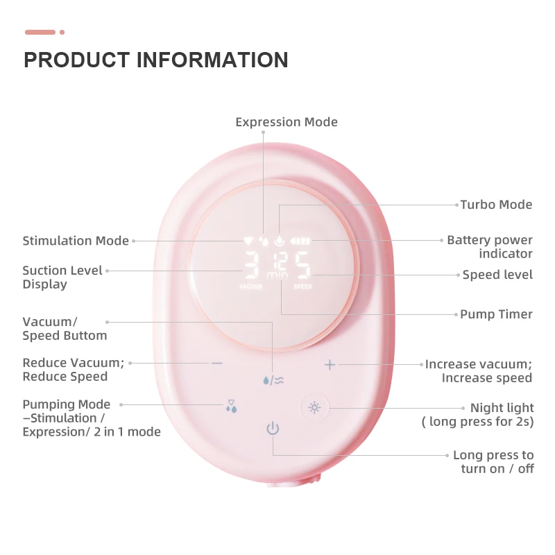 Natural Feeling 3D Pumping Breast Feeding Pumps Electric Feeding Milk Pump Rechargeable Double Breast Pumps