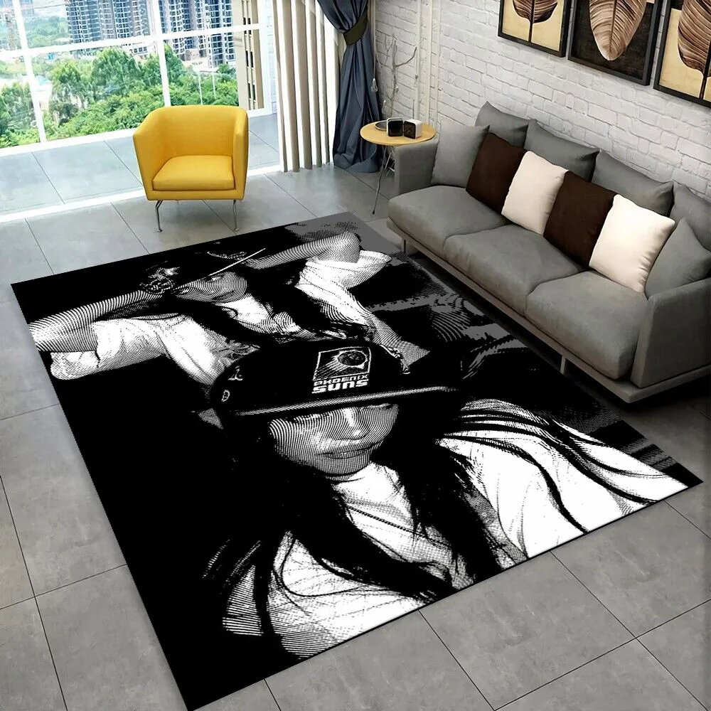 Fashion Billie Eilish Singer Star Carpet Rug for Playroom Bedroom Living Room Sofa Home Decor,kids Area Rug Non-slip Floor Mat