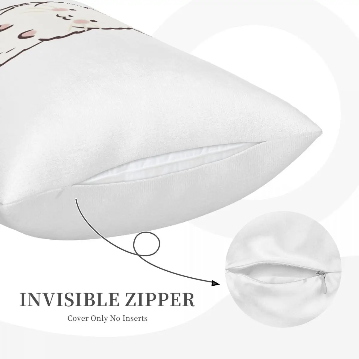 Cute Hamster Drawing Rectangle Pillowcase Cushion Cover Decor Bedroom Bed Home Comfort Throw Pillow