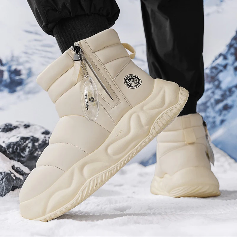 

Winter Snow Boots, Men's Insulated Warm Boots, Padded Men's Shoes, High-top Outdoor Boots