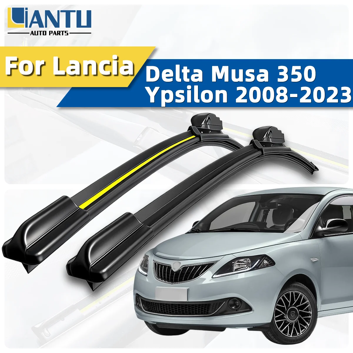 2pcs Front Windshield Wiper Fit For Lancia Delta Musa 350 Ypsilon 2008-2023 Car Wipers Blade Premium Accessorie Quiet Operation