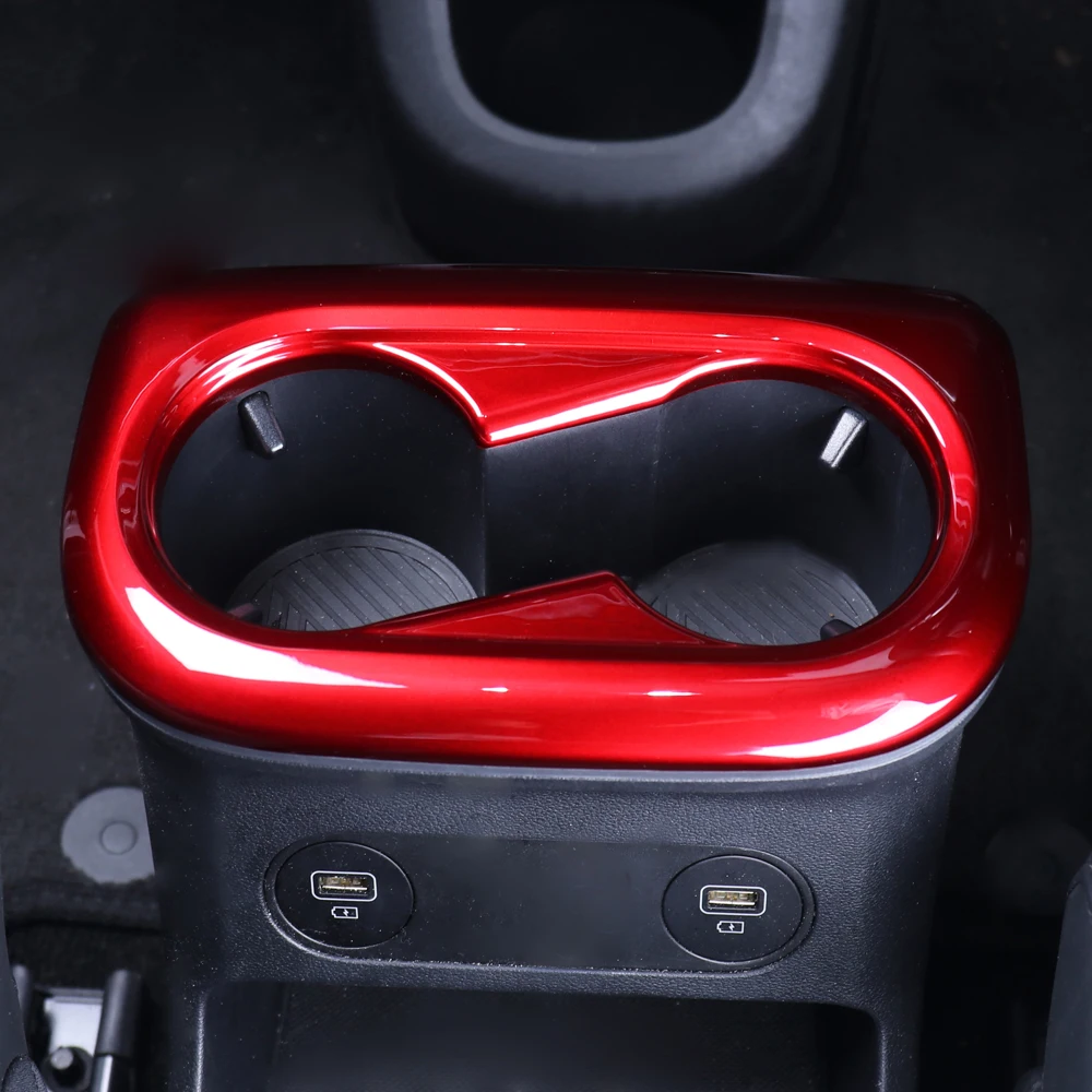 Modanatura interna rossa Car Front Water Cup Holder Cover Trim per Hyundai Aini Krypton 5 IONIQ 5 2022 accessori interni