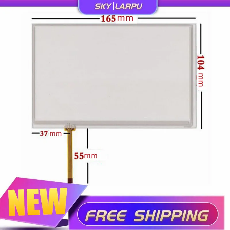

New 7''Inch TouchScreen 4 Wire 165mm*104mm For Car Navigation DVD Tablet PC Resistance Handwritten Touch Panel Screen Glass