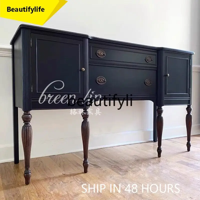 

A53 French retro partition, porch cabinet, light luxury decorative cabinet, wall-to-wall storage cabinet