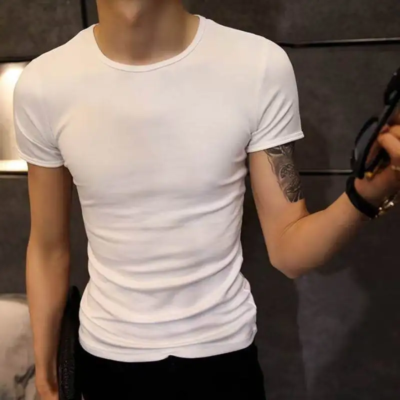

Slim Fit ort Sve T-irt XS Size Pure Color Base Layer irt for ort Statured Men 55cm round Ne Teen Summer Top