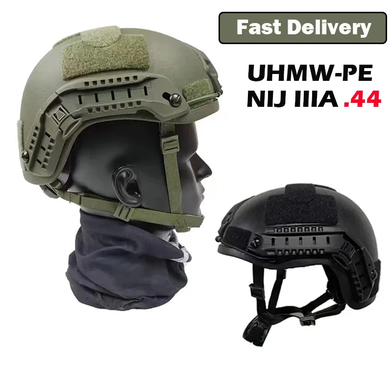 Tactical Helmet ACH High Cut Tactical Helmet PE Premium Kevlar Ballistic Helmet NIJ IIIA FAST Wendy\'s Suspension