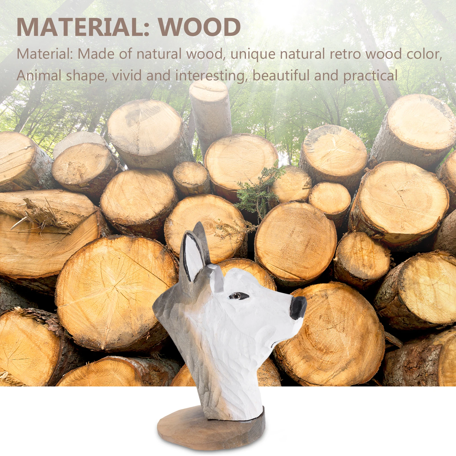 

Basswood Glasses Rack Animal Shape Hand-Painted Desktop Decoration Wooden Spectacles Stand Sunglasses Display Bracket