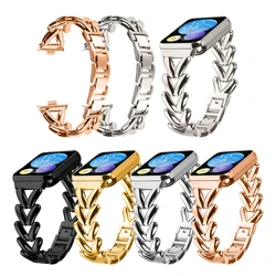 Stainless Steel Strap For Xiaomi Redmi Watch 4 5 Metal V-Shape Women Men Bracelet Correa For Mi Band 8 Pro 9Pro Smart Watchband