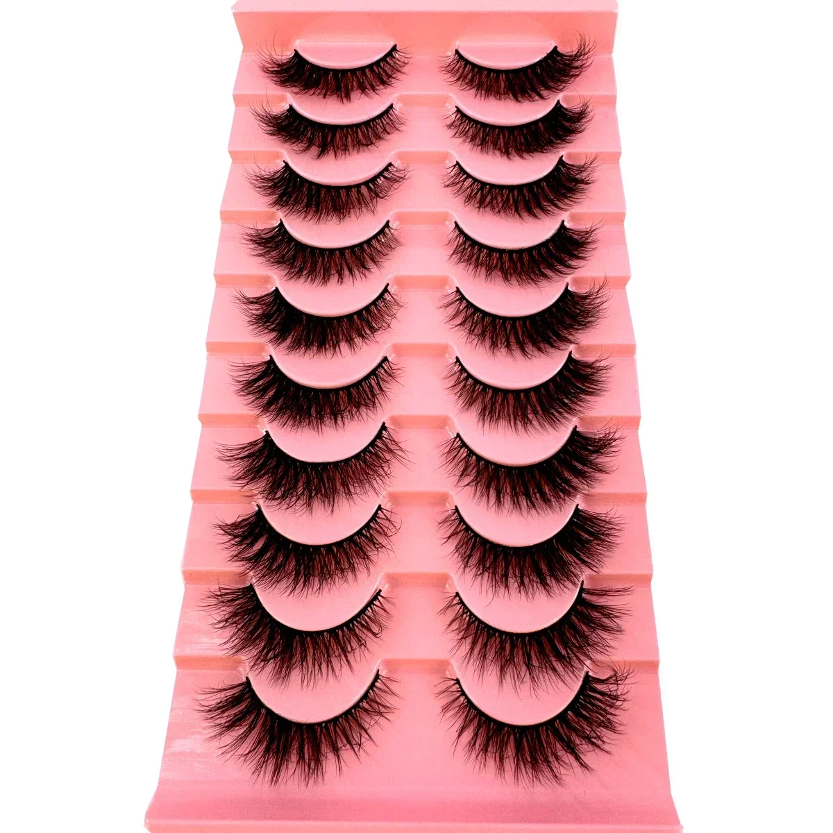 HBZGTLAD 10 pairs of fluffy and soft natural false eyelashes for long makeup 3D mink eyelashes for extended eyelash beauty eyela