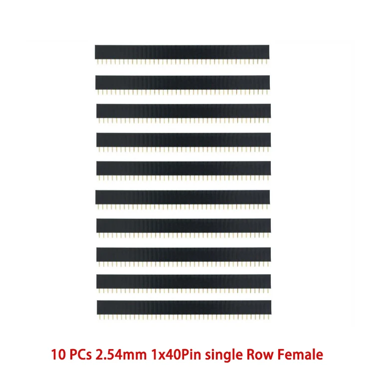 10PCS 2.54mm 1x40Pin Single Row Female + 10pcs 1x40 Male Pin Header Connector