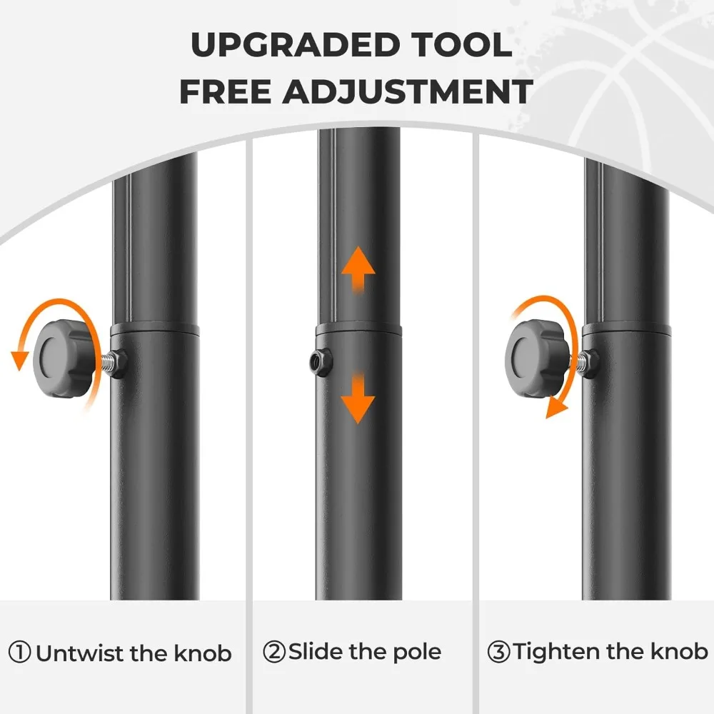 Adjustable Height Kids Basketball Hoop, Portable for Outdoor and Indoor Use, Suitable for Kids, Teens, and Youth, 30 Inch Backbo