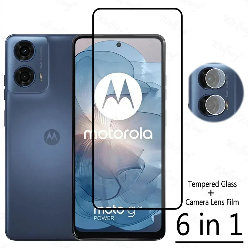 Full Cover Tempered Glass For Motorola Moto G24 Power Screen Protector Moto G24 G 24 Power Camera Glass For Moto G24 Power Glass